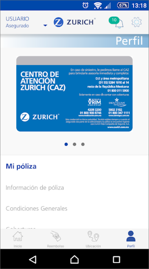 Zurich México screenshot 2